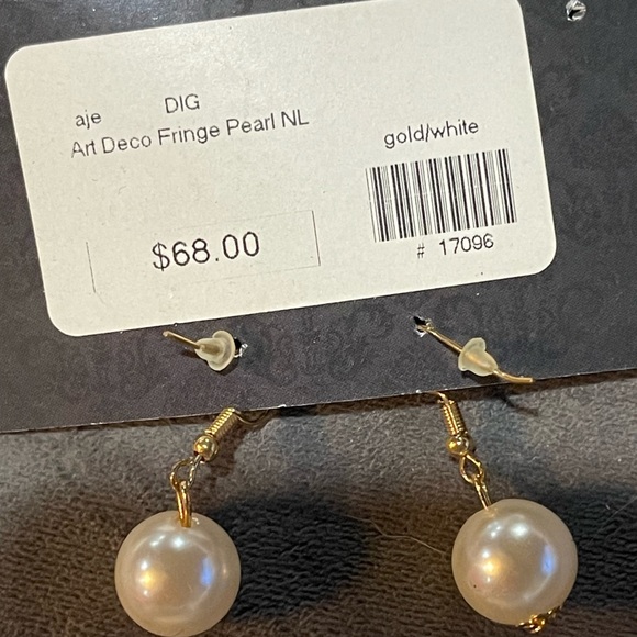 🎁 Layered Draping Fringe Faux Pear Art Deco Gold Elegant Necklace Set - Picture 5 of 5